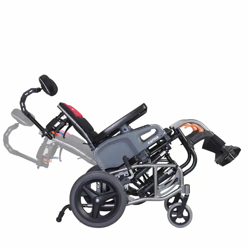 Karman VIP2 Lightweight Tilt-in-Space Transport Wheelchair with Elevating Legrest