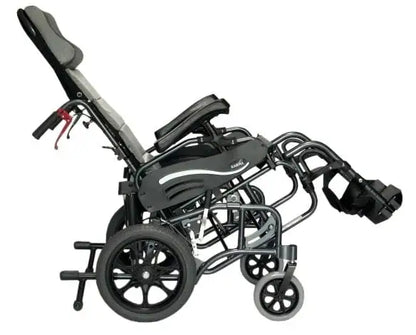 Karman VIP-515-TP Lightweight Tilt-in-Space Transport Wheelchair with Elevating Legrest