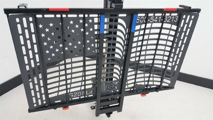Wheelchair Carrier Patriotic Electric Lift Powered Outside Mobility Scooter / Power Chair Carrier