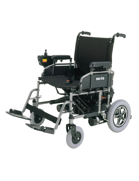 Merits Health Travel-Ease Folding Power Wheelchair with 24" Seat